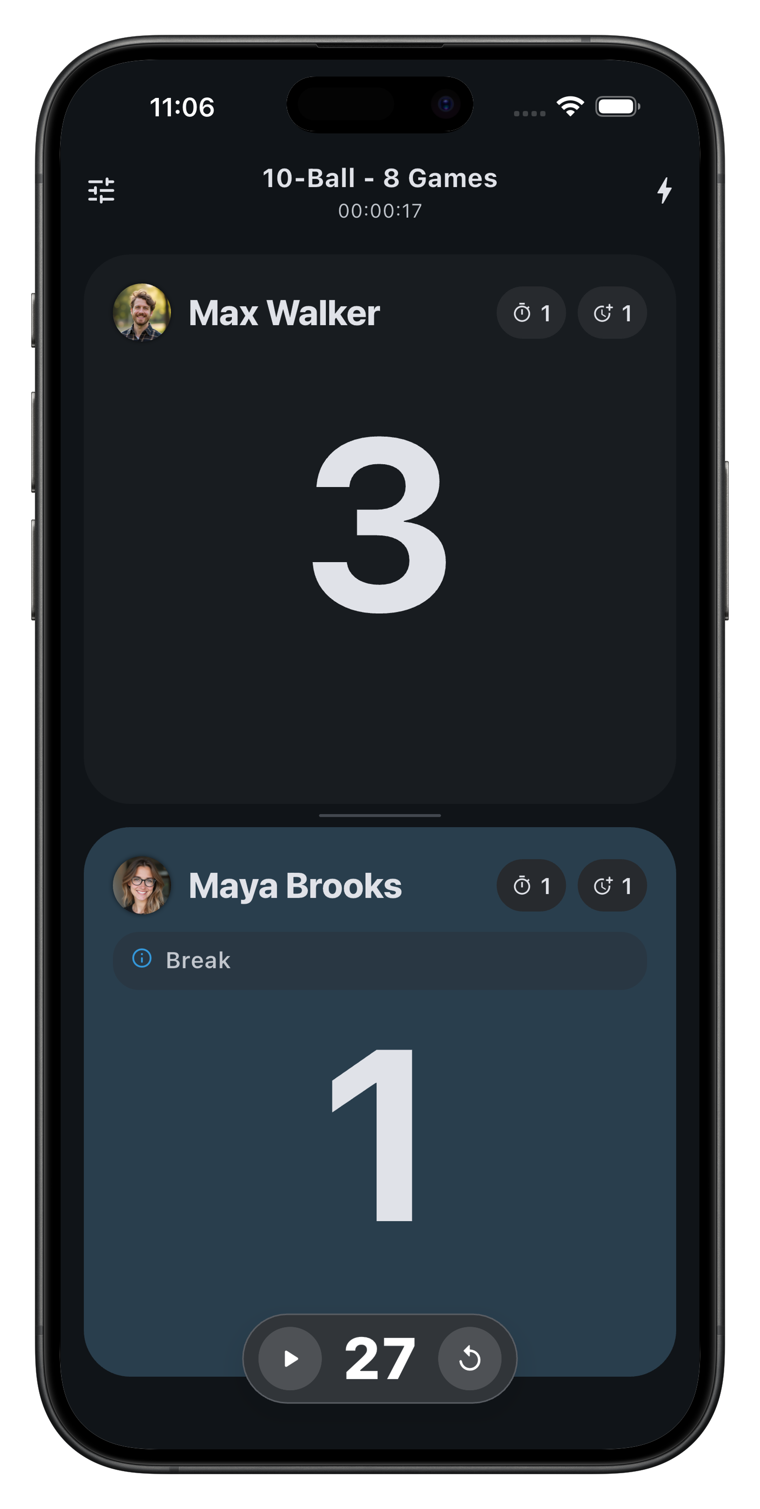 BilliardManager performance review on phone